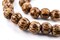 The Bead Chest Natural Palm Wood Beads: Round 8mm Unique Accent Beads Full Strand